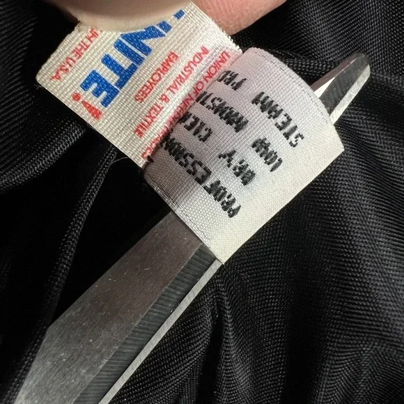 VTG Jones New York Heathered Melton Wool Coat Womens 44 Gray Minimalist Made USA - Picture 13 of 13